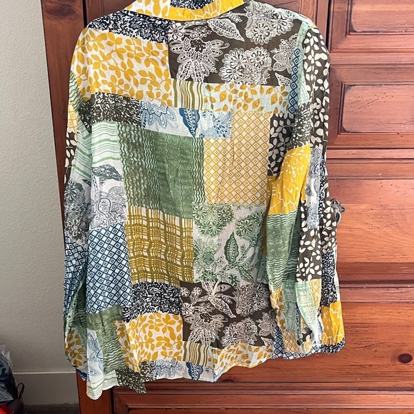 POL Multicolor Floral Patchwork Shirt Size Small NWOT - Picture 4 of 9